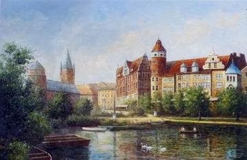 unknow artist European city landscape, street landsacpe, construction, frontstore, building and architecture.133 Germany oil painting art